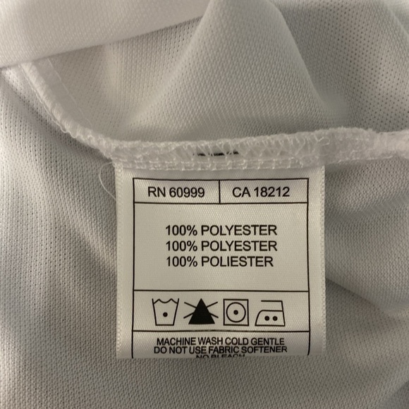 Antigua Men's White Polo Shirt with Longhorn logo. - Picture 6 of 6